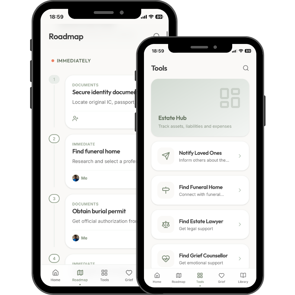Allay App Interface: Personalised Roadmap & Tools